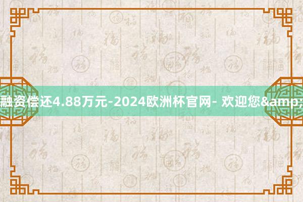 融资偿还4.88万元-2024欧洲杯官网- 欢迎您&