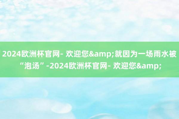 2024欧洲杯官网- 欢迎您&就因为一场雨水被“泡汤”-2024欧洲杯官网- 欢迎您&