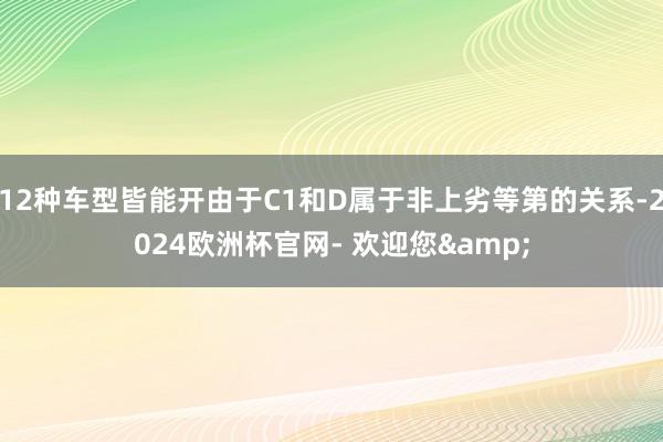 12种车型皆能开由于C1和D属于非上劣等第的关系-2024欧洲杯官网- 欢迎您&