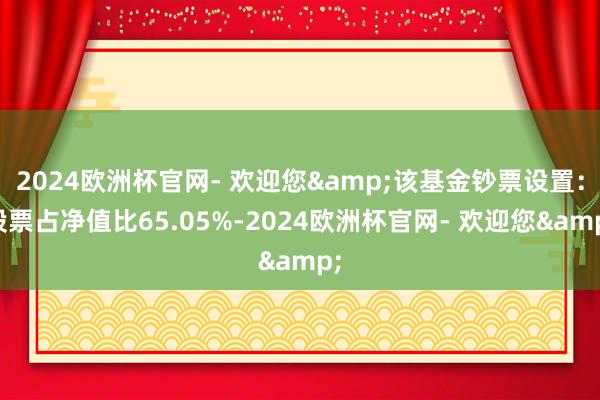 2024欧洲杯官网- 欢迎您&该基金钞票设置：股票占净值比65.05%-2024欧洲杯官网- 欢迎您&