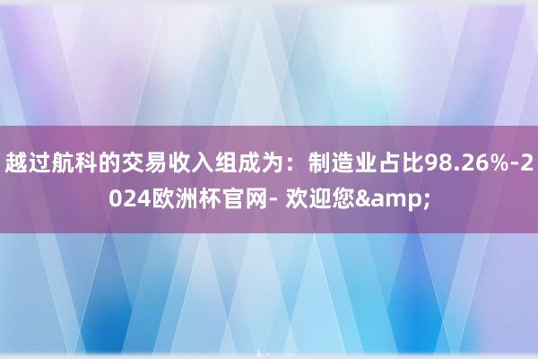 越过航科的交易收入组成为：制造业占比98.26%-2024欧洲杯官网- 欢迎您&