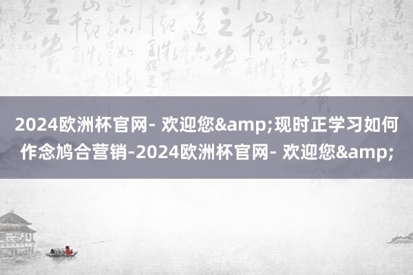 2024欧洲杯官网- 欢迎您&现时正学习如何作念鸠合营销-2024欧洲杯官网- 欢迎您&