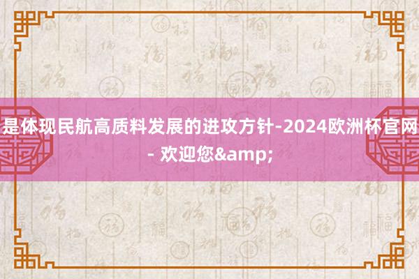 是体现民航高质料发展的进攻方针-2024欧洲杯官网- 欢迎您&