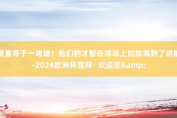 简直等于一堵墙！他们的才智在球场上如故得到了讲解-2024欧洲杯官网- 欢迎您&