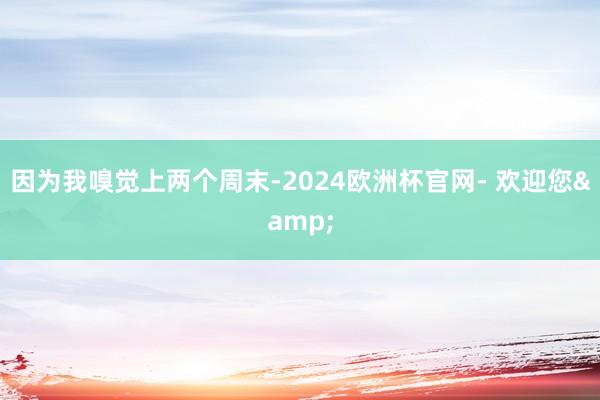 因为我嗅觉上两个周末-2024欧洲杯官网- 欢迎您&