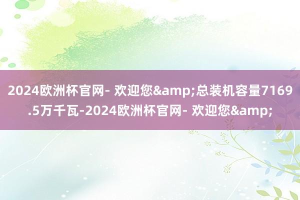 2024欧洲杯官网- 欢迎您&总装机容量7169.5万千瓦-2024欧洲杯官网- 欢迎您&