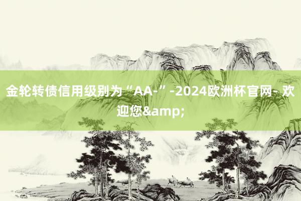 金轮转债信用级别为“AA-”-2024欧洲杯官网- 欢迎您&