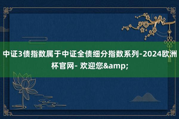 中证3债指数属于中证全债细分指数系列-2024欧洲杯官网- 欢迎您&