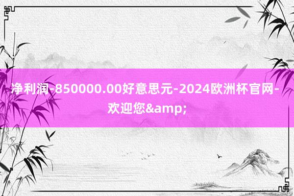 净利润-850000.00好意思元-2024欧洲杯官网- 欢迎您&