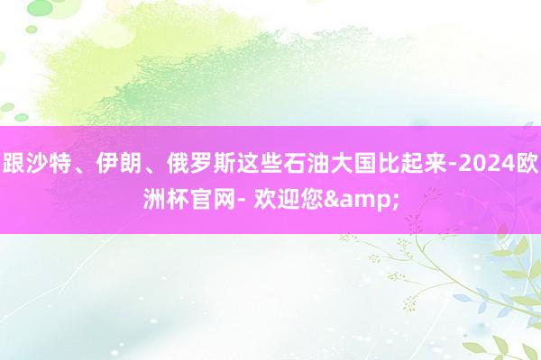 跟沙特、伊朗、俄罗斯这些石油大国比起来-2024欧洲杯官网- 欢迎您&